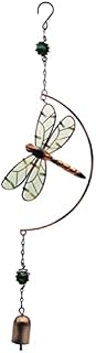 VOSAREA Luminous Wind Chimes Hanging Wind Bell Dragonfly Shaped Ornaments Home Car Decoration Birthday Gift (Wind Chime)