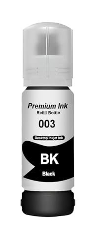 Image of CANOFF 003 Ink for Epsan L3110, L3150, L3250, L3252 L3115, L3116, L3101, L3210, L3215, L3216, L3151, L3152, L3156, L5190 Printer - Compatible Ink Bottle for Epson 003 (Bkack 1)