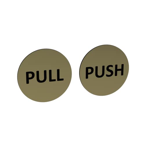 Autocollant de porte Push Pull doré pour guider vos clients au bar