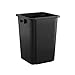Krollen Industrial 19 Gallon Black Square Commercial Trash Can