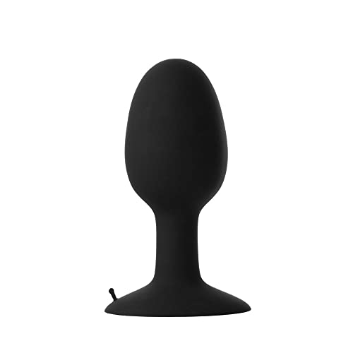 Prowler Grand plug anal lesté en silicone avec boule oscillante interne pour plus de plaisir intense - Noir - Longueur insérable : 12,7 cm - Circonférence : 17,2 cm Prowler