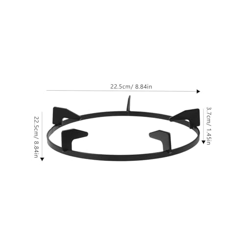 Kichvoe Gas Stove Bracket 8.8 Inch Iron Wok Ring Burner Stand Kitchen Stove Top Accessory Pan Support for Home Cooking Range Protector 2 Pieces - Thumbnail 4