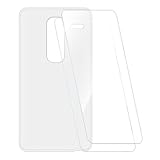 ESACMOT Bedruckte Hülle + 2 Glas Schutzfolie Kompatibel mit LG Class, Stoßfeste Weiche Cover & HD Klare Tempered Glass Folie (Weiß)