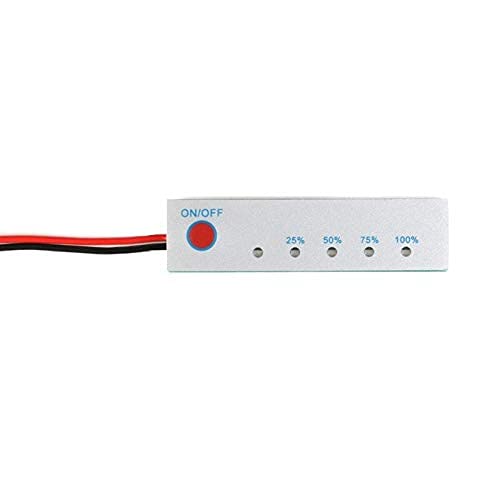 CentIoT - 4S 16.8V Battery Power Indicator - 18650 Li-ion lipo Lithium Battery Capacity Indicator Power LED Display PCB Board Meter Tester - with Switch (4S 16.8V)