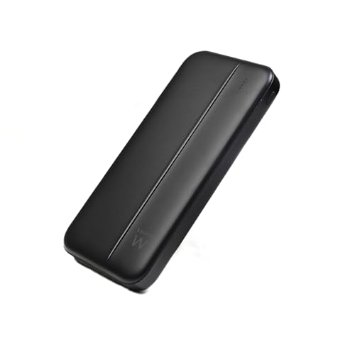 EWENT Power Bank 10000mAh UltraSlim PD 22.5W, Carica Rapida, 3 Porte (Tipo C + USB-A), Caricabatterie Portatile per iPhone 15, Samsung S24/S23/S22, Xiaomi, Huawei, iPad - Nero