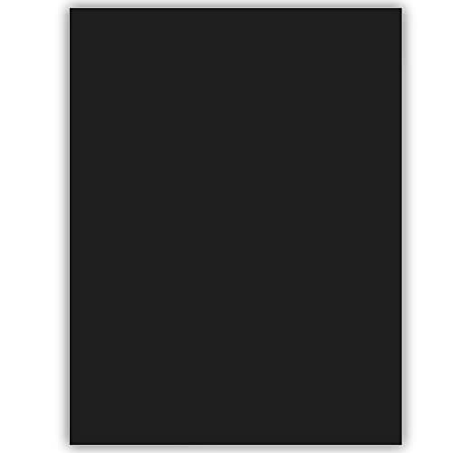 Cartolina extra pesada preta, 50 folhas, capa de 59 kg (17pt), 21 x 28 cm para artes e artesanato, d