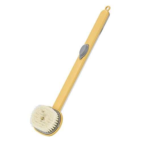 Fowybe Cepillo Mango Largo para Ducha - Cepillo baño para Espalda - Cepillo Masaje Limpieza Corporal, Gel baño almacenable, Cepillo Espalda para ducharse, Fregar la Espalda