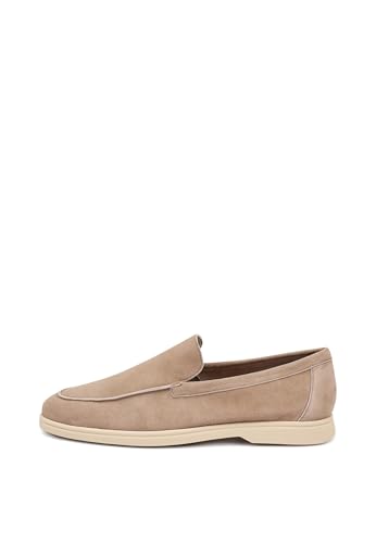 Chaussures à enfiler en daim mocassins souples homme en cuir velours confort