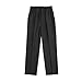Teens Boys Girls School Uniform Pants Straight Leg Fit Pull On School Wear Trousers Stretch Twill Pants with Pockets Black