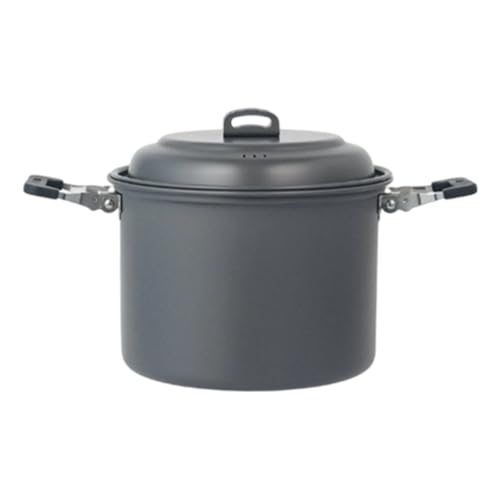 NEIQIUWING Batterie de cuisine portable de camping de 6 l avec deux casseroles et plaque de cuisson vapeur