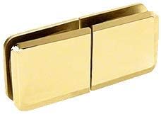 C.R. LAURENCE BGC188BR CRL Brass Square Beveled 180 Degree Glass-to-Glass Movable Transom Clamp