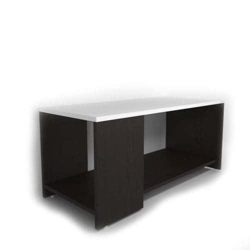Image of ESTANTERIA Coffee Table for Living Room Wooden Engineering Wood Center Tea Table Strong & Durable Space Saving Furniture with Storage for Bedroom Modern Design Furniture Home Decor (Pavillion)