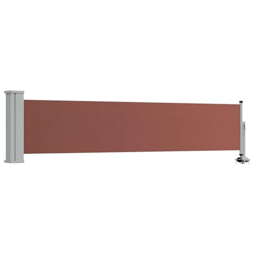 Gecheer Tenda laterale retrattile per patio, tenda da sole privacy per terrazza e balcone, 60x300 cm in poliestere resistente UV con base in acciaio, protezione dal vento e dal sole