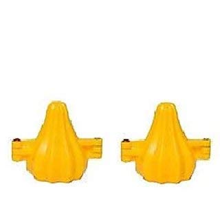 Global Local Plastic Medium Size Ganpati Modak Mould/Modak Maker/Modak Sancha (Yellow, Pack of 8)