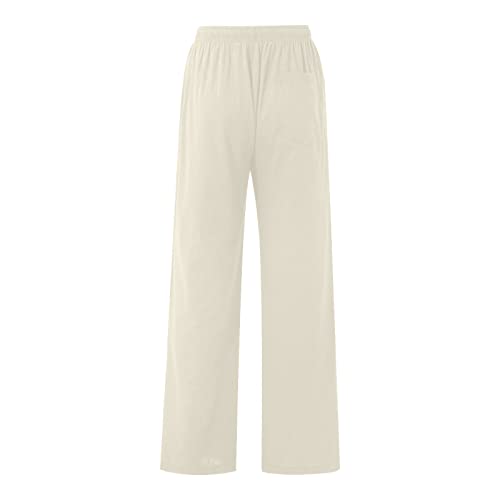 Pantalones de Hombre Men's Linen Pants Casual Long Pants, Loose Lightweight Drawstring Yoga Beach Trousers Casual Trousers4