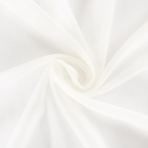 Image of Ivory Wedding Glitter Arch Draping Fabric 1 Panel 29 inch x 6.5 Yards Sheer Backdrop Curtain Drapery for Summer Wedding Ceremony Birthday Party Indoor Ceiling Decor