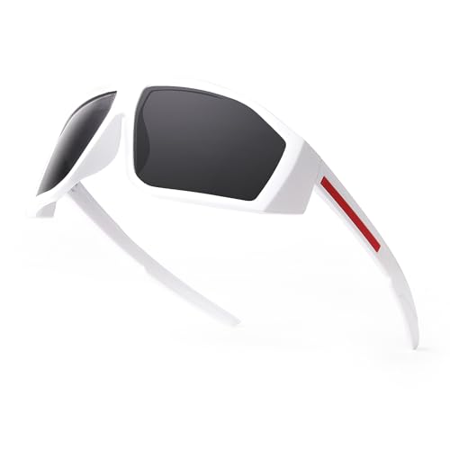 VIA LEECA Polarized Baseball Sport Sunglasses for Men Women, Fashion Uv400 Protection Wrap Around Unbreakable Shades