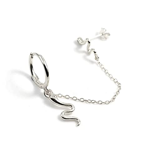 Boucles d'oreilles serpent or 18K pendantes chics pour femmes