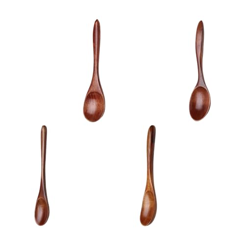 職人の漆塗り Nanmu 木製スプーン 丈夫な撹拌器具 コーヒー 紅茶 スープ デザート サービング キッチン用品 ツール 4 スタイル 伝統的な漆器スプーン