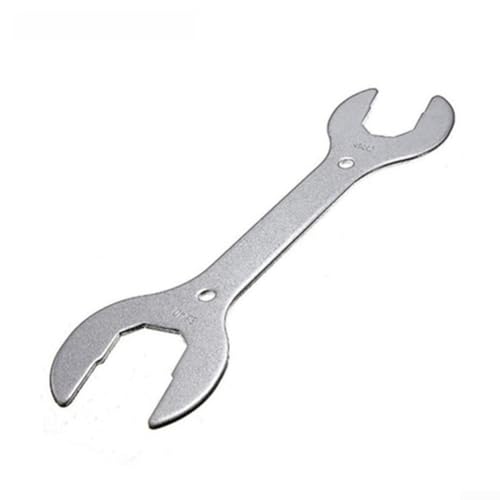 Image of Steel Bicycle Headset Wrench With 30 32 36 40mm Openings For Fork Cup And Bottom Bracket Removal On Mountain Bikes Silver Finish