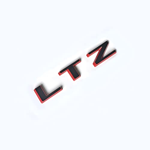 Image of 2019-2025 2pack OEM Nameplate with LTZ Emblem 3D Letters Badge Replacement for Silverado 1500 2500HD 3500HD 86539786 (Glossy Redline)