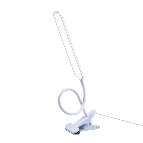 Manolyee Luz De Escritorio | Lámpara De Mesa Con Brazo Articulado Y Pinza | Luz LED USB Cuidado Ojos Para Estudio Lectura Pintura | Dormitorio Infantil Habitación Salón Hogar Estudio