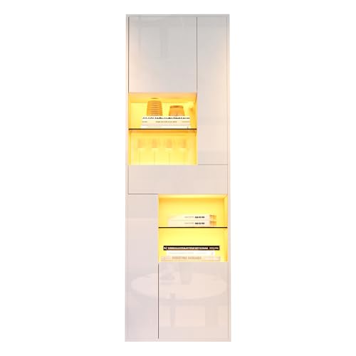 Vitrina de 55 x 38 x 170 cm, armario alto con...