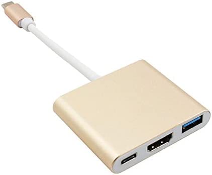 Sanfoelek TYPE-C a tre in uno 4K convertitore cavo adattatore da tipo C a + HD cavo docking station usb oro