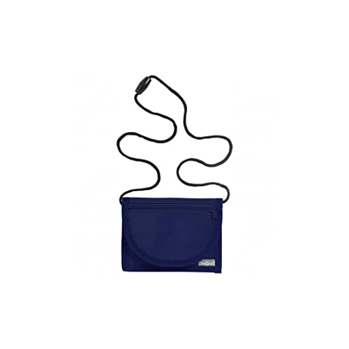 minimutz Kinder Geldbeutel Junge Mädchen | Geldbörse zum Umhängen | Portemonnaie mit Sichtfenster für Busausweis | Brustbeutel zum Schulanfang (Navy/dunkelblau) Cover