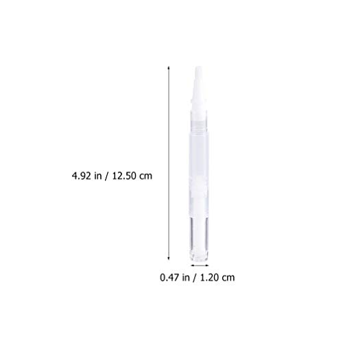 Beaupretty 6st Leere Wachstumsflüssigkeitsflasche Transparente Drehstifte Nagelhautölstifte Transparent Leerer Nagelölstift Leerer Make-up-behälter Plastik Pack Rotierender Stift Weiß Reisen – Bild 6