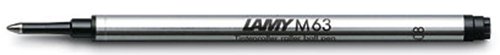 Lamy M63 large-capacity metal rollerball refills - Original replacement refills for all rollerball pens with cap - Document-proof - Broad line width in black ink โ image 1