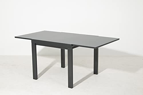 Gardissimo Luxus Aluminium Ausziehtisch Porto anthrazit 90/180 x 90 cm Cover