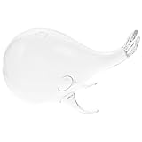 YARDWE Fish Tank Decorations Glass Vase for Flowers Arrangement Whale Shape Glass Vase Decorative Tabletop Centerpiece Vase for Floral Arrangements Home Office Desk Plant Stand