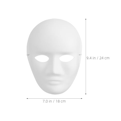 14 máscaras de mascarada para pintar de rostro completo en blanco para proyectos de bricolaje 2