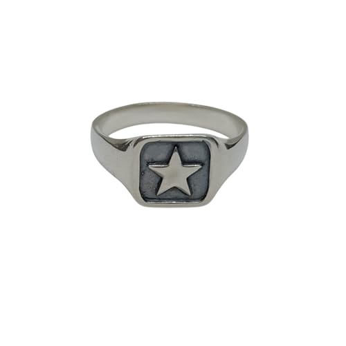 Bague chevalière homme argent 925 Étoile, un bijou de haute qualité sans nickel pour un style affirmé