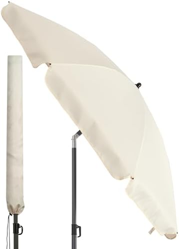 Amazon.de 4smile Sonnenschirm SunnyJoy, Ø 180 cm Beige UPF 50