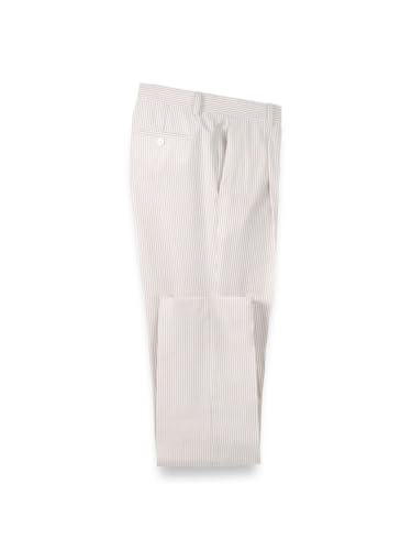Paul Fredrick Men's Cotton Seersucker Single Pleated Pants