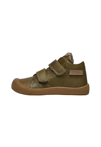 Baskets hautes barefoot en cuir souple enfant Naturino marron