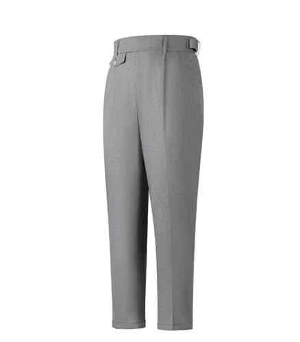 SOLOVEDRESS Men's Summer Linen Pants Casual Fit Dress Pants Lightweight Slacks Beach Trousers4