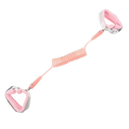 BESTonZON Pulsera Antipérdida Mochila Para Correa Pulseras De Seguridad Para Muñecas Eslabones Para Artículos Esenciales De Viaje Correas Correa De Muñeca Cuerda Para Caminar Rosa 304、Pu
