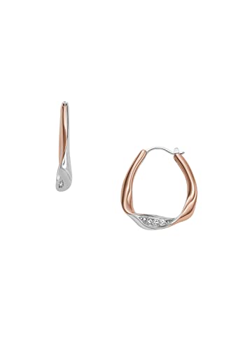 Skagen Boucles D'Oreilles Pour Femmes Kariana, L : 25mm, L : 22.80mm Boucles D'Oreilles En Acier Inoxydable 2 Tons, SKJ1588998