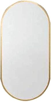 Makeup Mirrors Wall Bathroom Mirror Hanging Mirror | Circle Wall Mounted Vanity Makeup and Shaving Mirror | Circle Plane mirror | Modern Decorative Mirror | Gold Metal Frame Bathroom Fu  6090cm