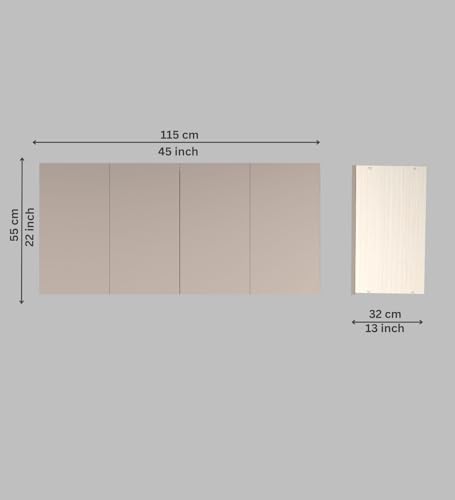 Image of SPECIALITY PANELS 4 Door Wall Cabinet with UV Profile Shutter | Wall Mounted Storage Cabinet for Kitchen Bathroom Living Room | Wooden Wall Cabinet Organizer UV Mocha Finish DIY Assembly