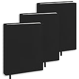 KICNIC Black Book Covers 3 Pack, 9x11 Inch Jumbo Stretchable Book Sox for Most Hardcover Books, Up to 10”x12.5” Washable, Reusable Protective Covers for Textbooks