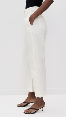 AG Adriano Goldschmied Women's Fiona Hise Rise Barrel Chino in Sulfur Misty Grey Pants4