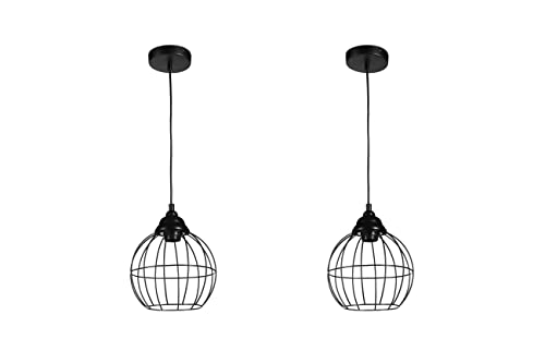 Suspensions vintage salon et chambre LIFA LIVING lot de 2 avec câbles 3m