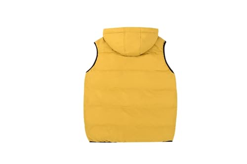 Image of Mywu Mens Puffer Vest with Hood Winter Outdoor Quilted Sleeveless Jacket