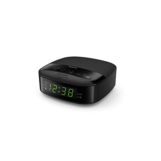 Philips Alarm Clocks Radio for Bedrooms, LED Display, Easy Snooze, Sleep Timer, Alarm Clock Radio w/Battery Backup Bedroom Clock