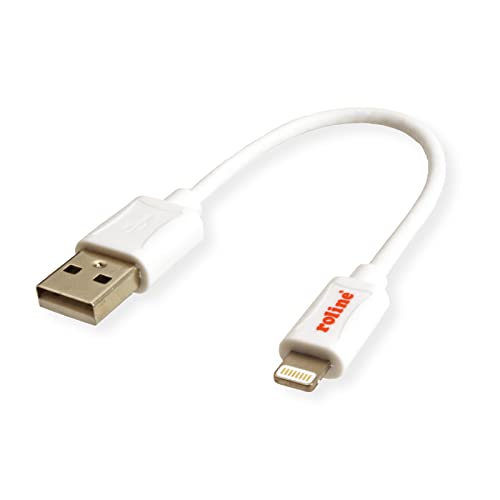 Cable USB a Lightning ROLINE de 0.15m blanco para dispositivos Apple 4