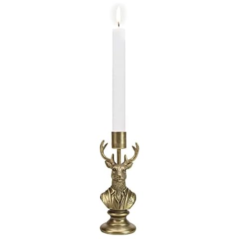 Itucci After Dark Woodland Creature Stag Candle Holder, Candlestick Holder, Christmas Table, Wedding Centerpiece, Wedding Table Decoration, Gold Cover